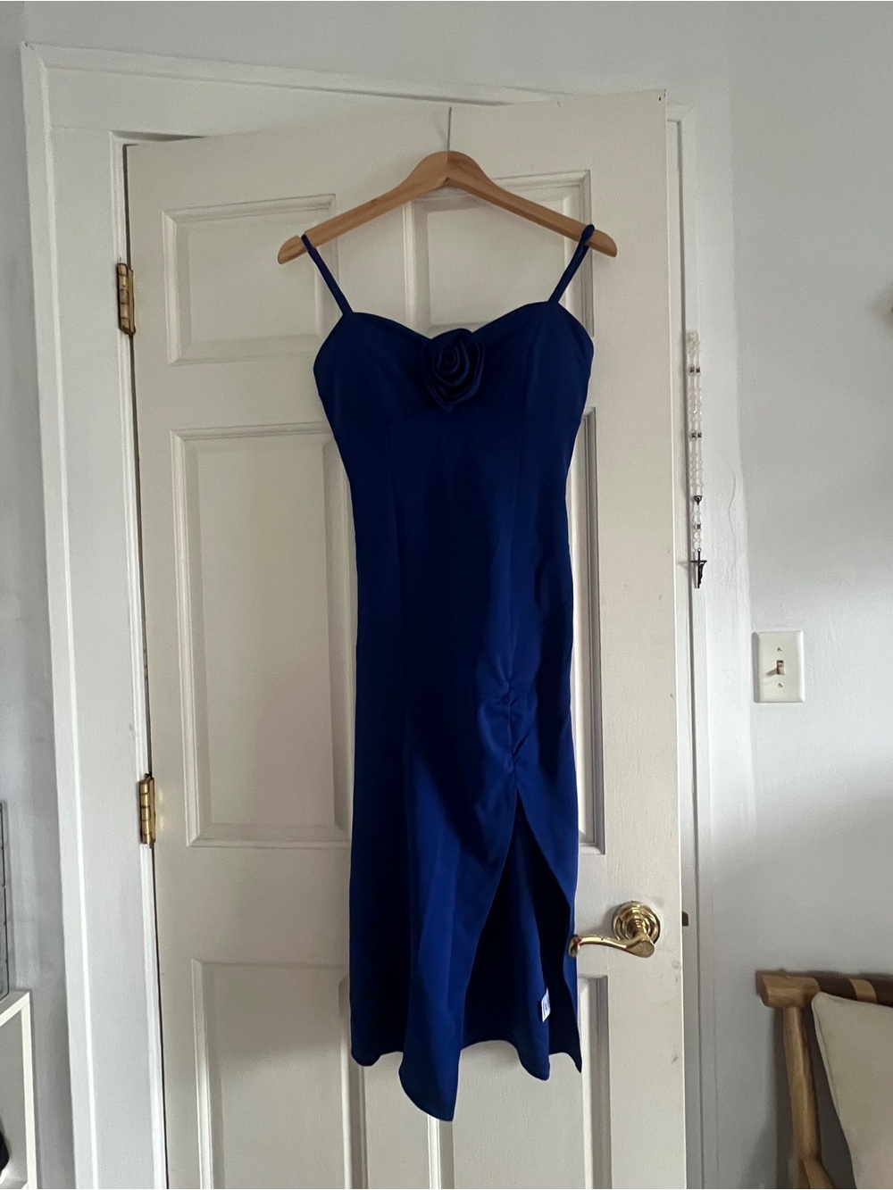 Windsor Royal Blue Dress with Rosette